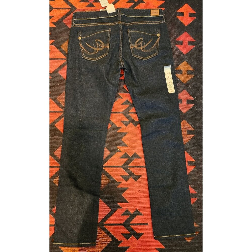 NEW Express Dark Wash Denim Skinny Jeans. Super low rise. Stretch. Size 8